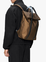 2 Way Tote Backpack Rains Brown city 12940-vue-porte