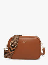 Sac Bandouli�re Grained Flora & co Marron grained F6967OR