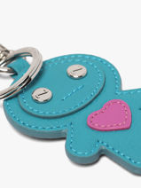Porte-clefs Love Manga Cuir Nathan baume Bleu original n 718N-vue-porte