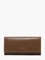 Portefeuille Cuir Nathan baume Marron dynasty NG