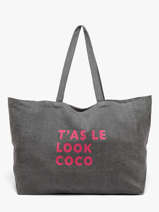 Sac Port� �paule Sastro Coton Pieces Gris sastro 17156725