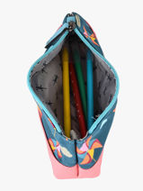 Pencil Case 1 Compartment Cameleon Blue retro PBRETROU-vue-porte