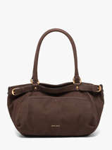 Large Leather Lune Shoulder Bag Nubuck Leather Vanessa bruno Brown lune 3V40921