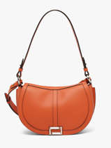 Sac Bandouli�re Celeste Cuir Lancel Orange celeste A14229