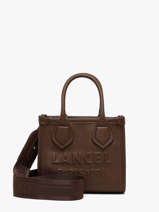Leather Mini Jour Crossbody Bag Lancel Brown jour A14078