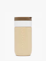 Travel Mug For Hot Beverages Dopper Beige travel mug 300