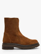 Bottines En Cuir Aliwell Marron women A222083