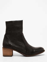 Heeled Boots In Leather Aliwell Black women A220003