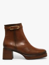 Heeled Boots In Leather Dorking Brown women SK