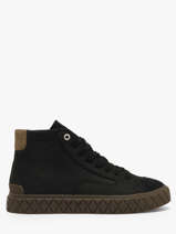 Ankle Sneakers In Leather Palladium Black men 74996008