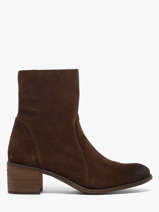 Heeled Boots In Leather Aliwell Brown women A224029