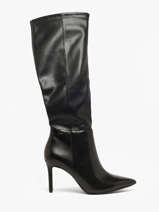 Bottes Talon Aiguille En Cuir Tamaris Noir women 45