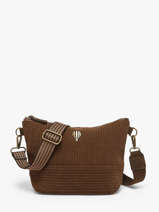Shoulder Bag Velours Le voyage en panier Brown velours AHP304