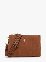 Sac Bandouli�re Velours Le voyage en panier Marron velours AHP309