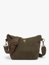 Sac Bandouli�re Velours Le voyage en panier Vert velours AHP304
