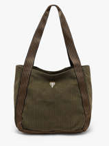 Sac Port� �paule Velours Le voyage en panier Vert velours AHP308