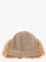 Beanie Le voyage en panier Beige accessoires AHC007-vue-porte