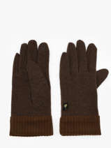 Gloves With Corduroy Trimming Le voyage en panier Brown accessoires AHG001