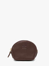 Porte-monnaie Caviar Cuir Crinkles Marron caviar 14026