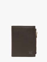 Leather Caviar Zip Wallet Crinkles Brown caviar 14269