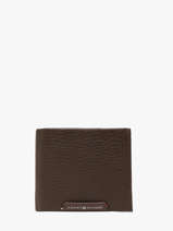 Wallet Leather Tommy hilfiger Brown corporate AM14779