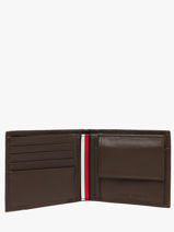 Wallet Leather Tommy hilfiger Brown corporate AM14779-vue-porte