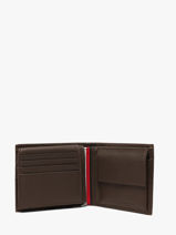 Portefeuille Cuir Tommy hilfiger Marron corporate AM14780-vue-porte