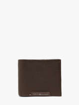 Portefeuille Cuir Tommy hilfiger Marron corporate AM14780