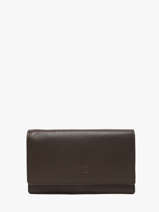Leather Caviar Wallet Crinkles Brown caviar 14001