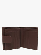 Leather Caviar Compact Wallet Crinkles Brown caviar 14068-vue-porte
