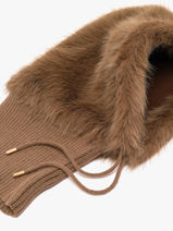Cagoule Moumoute Budaclava Le voyage en panier Marron accessoires AHC004-vue-porte