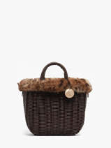 Handbag Doudou Le voyage en panier Brown doudou S