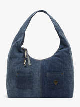 Sac Port� �paule Denim Le voyage en panier Bleu denim AHP340