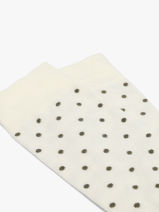 Socks Besocks Beige socks women BEDOTS-vue-porte