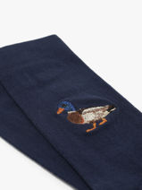 Chaussettes Besocks Bleu socks men E-vue-porte