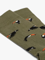 Socks Besocks Green socks men BETOUCAN-vue-porte