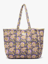 A4 Size Shoulder Bag Cabas Cotton Byzantine Multicolor cabas 113