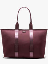 Large Tote Bag Mistral Rollable Nylon And Leather Lancel Violet mistral A13996