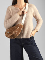 Shoulder Bag Andrea Fawn Hindbag Brown faon FN-vue-porte