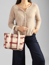 Satchel Tartan Hindbag Pink tartan TA-vue-porte