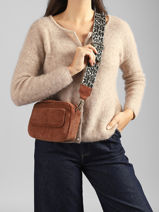 Sac Bandouli�re Milla Coton Pieces Marron milla 17159866-vue-porte