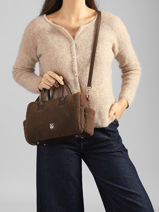 Bowling Bag Winter Vanessa wu Brown winter MA3048-vue-porte