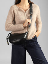 Sac Bandouli�re Lauren Effect Croco Laurent david Noir ld bags 709-vue-porte