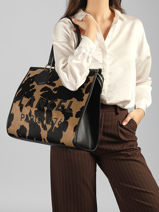 Shoulder Bag Jour Leather Lancel Black jour A14249-vue-porte