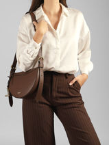 Shoulder Bag Faubourg Leather Lancel Brown faubourg A13525-vue-porte