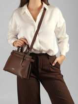 Shoulder Bag Faubourg Leather Lancel Brown faubourg A13527-vue-porte