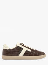 Sneakers In Leather Tommy hilfiger Brown women 97730HK