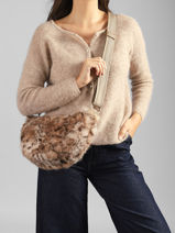 Shoulder Bag Doudou Le voyage en panier Beige doudou AHP315-vue-porte