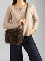 Shoulder Bag Doudou Le voyage en panier Brown doudou AHP319-vue-porte