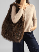 Shoulder Bag Doudou Le voyage en panier Beige doudou AHP318-vue-porte